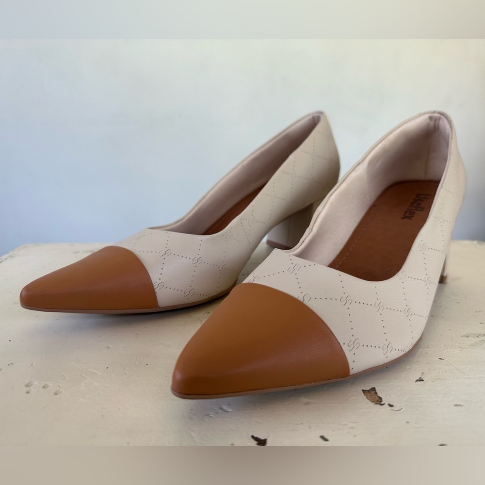 Usaflex Beige Pumps Women's Size 9 US 40 EU Made in Brazil